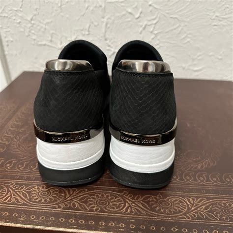 michael kors felix canvas and snake-embossed nubuck trainer|Amazon.com .